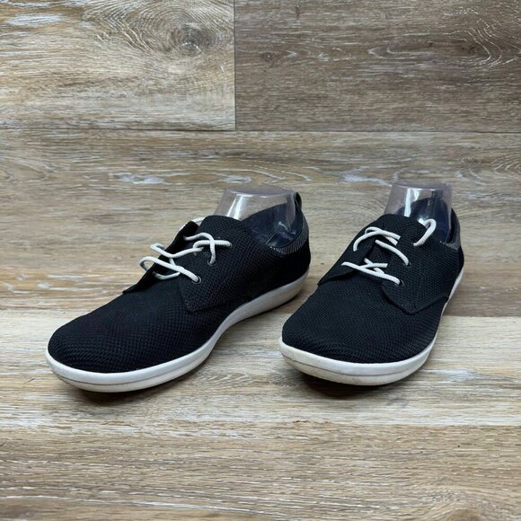 Clarks Cloudsteppers Black Fabric Sneakers Women's Size 9.5 - Picture 1 of 4